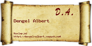Dengel Albert névjegykártya